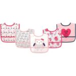 HUDSON 5PK BIBS WITH POCKET