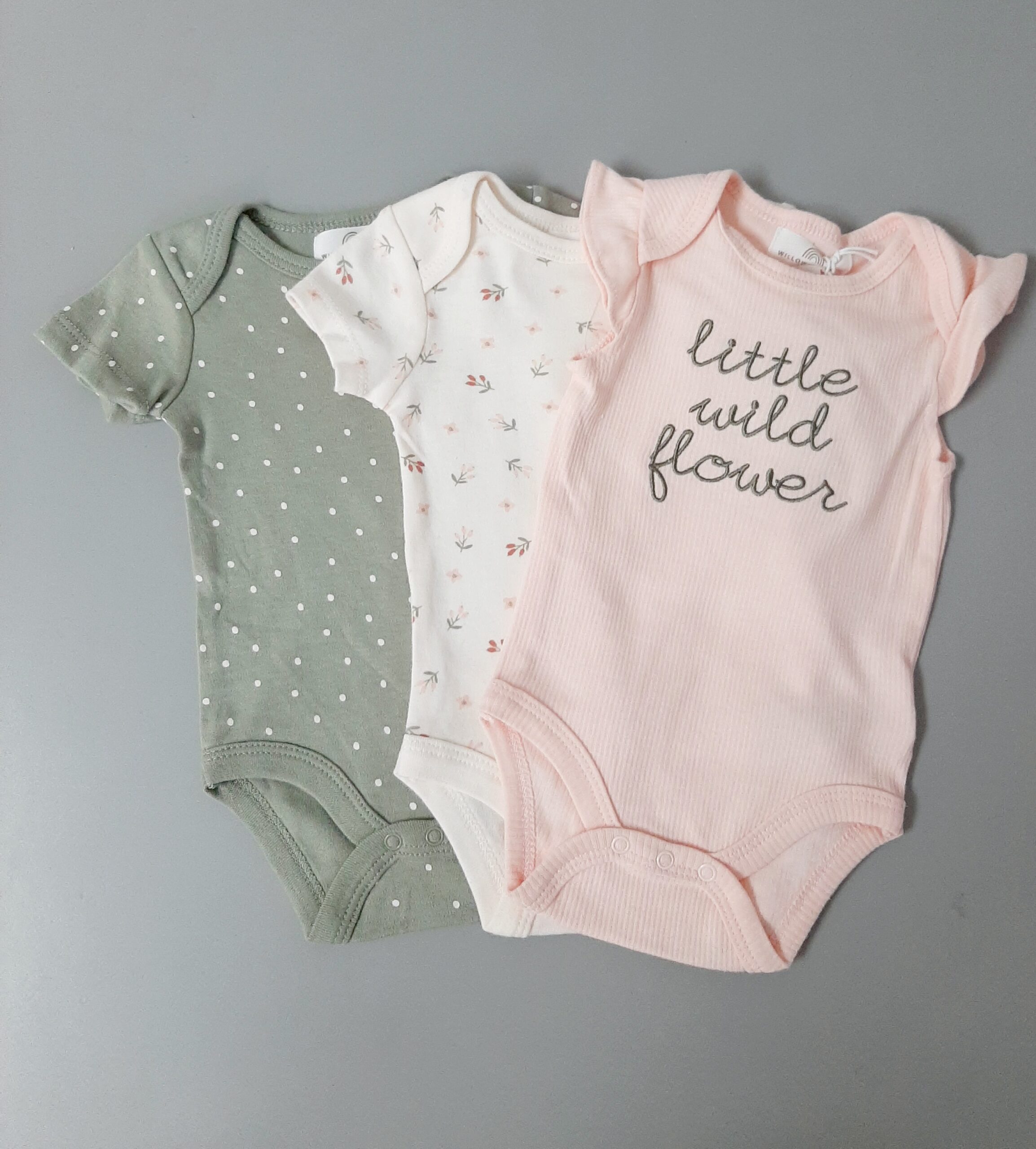 WILLOW W 3PK ONESIES