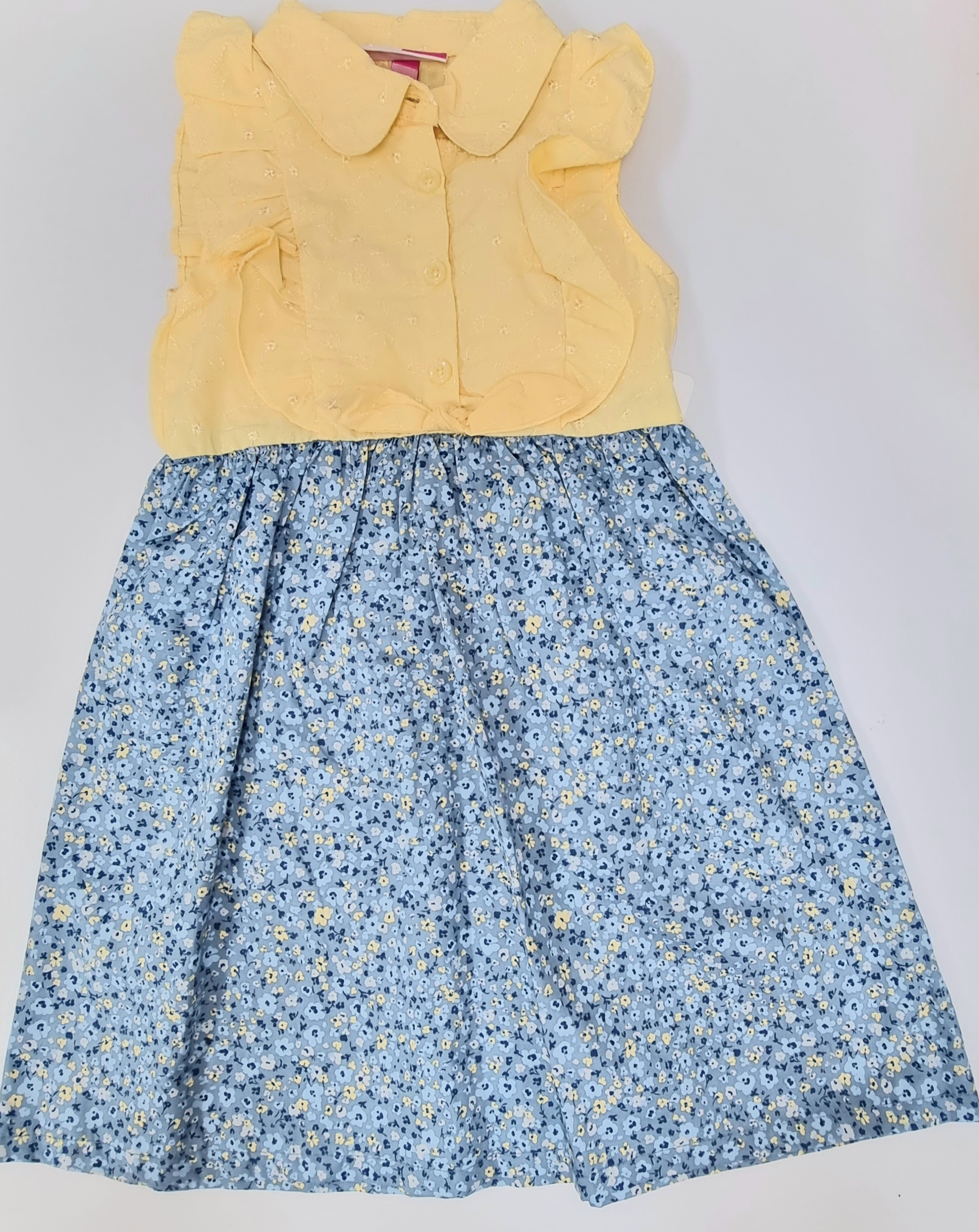 PM YELLOW & BLUE FLORAL DRESS
