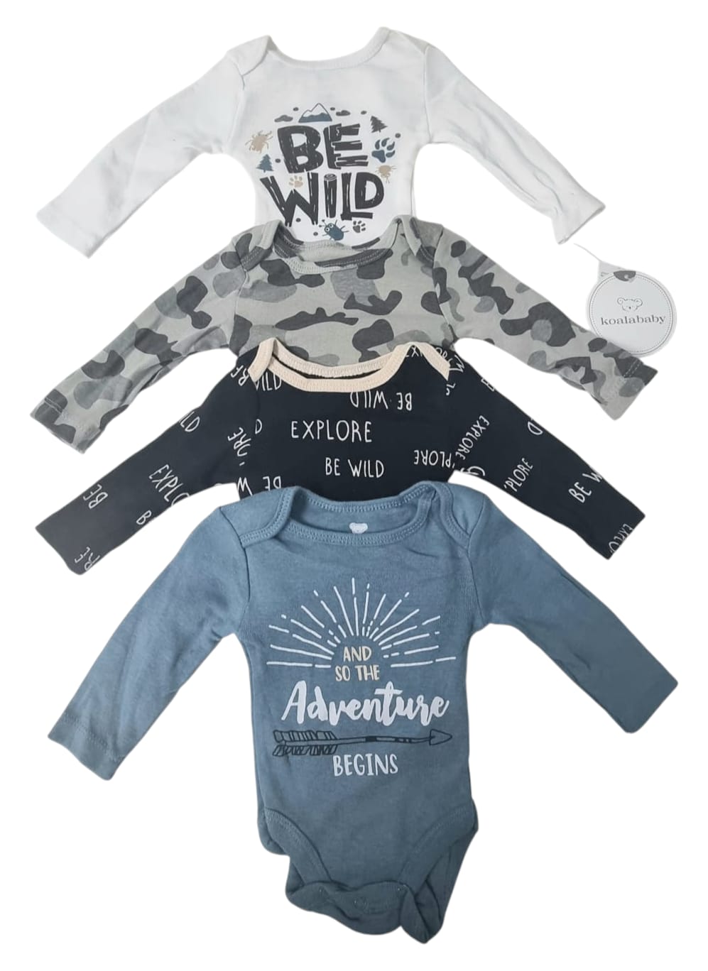 KOALABABY 4PK L/S ONESIES