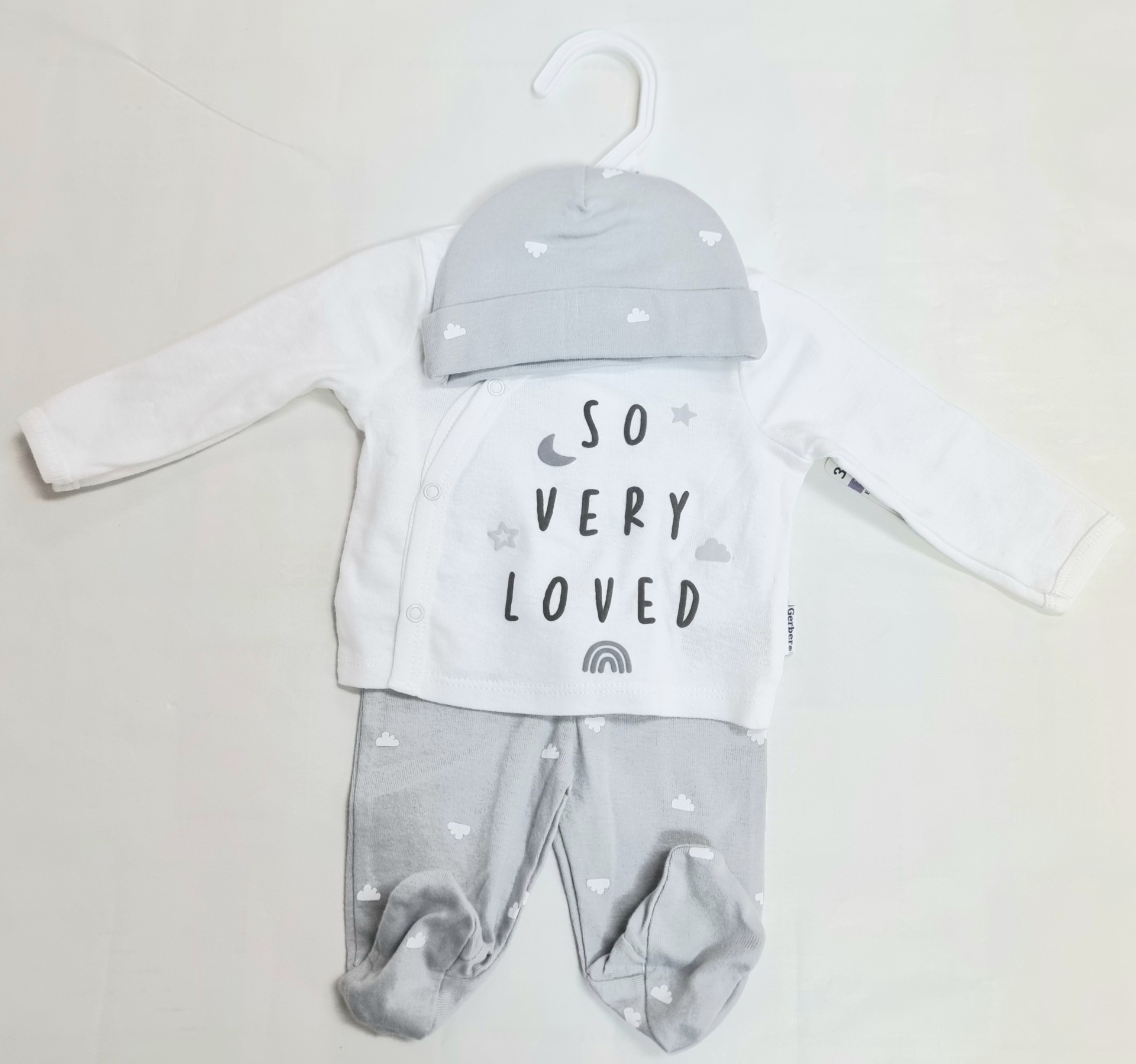 GERBER 3PC SET SHIRT PANTS CAP