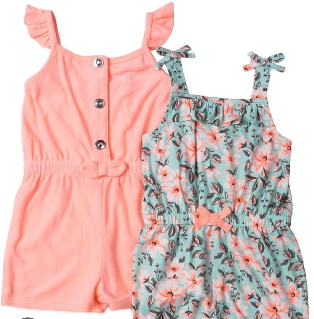 LIL LAS GIRLS 2PK ROMPERS