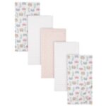 GERBER 5PK FLANNEL BLANKETS