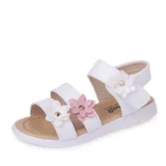 MON WHITE FLORAL SANDALS