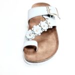 WHITE MOUNT LEATHER SLIPPERS