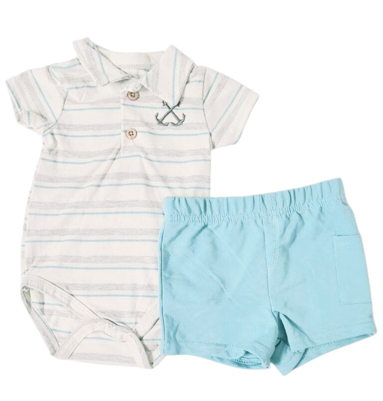 DD POLO BODYSUIT & SHORTS SET