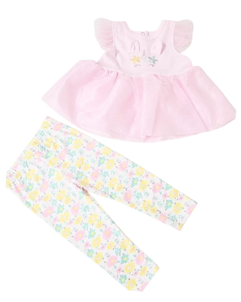 EURO BABY 2PC FLORAL PANTS SET