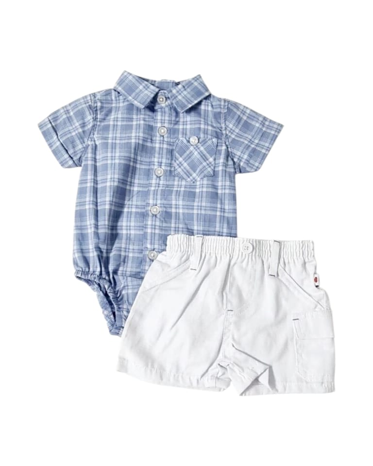 DD POLO BODYSUIT & SHORTS SET
