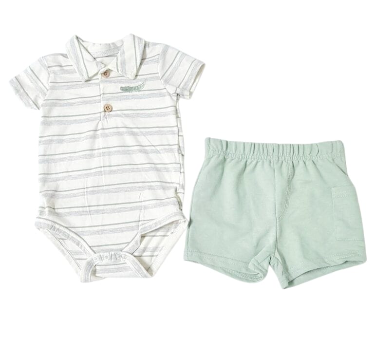 DD POLO BODYSUIT & SHORTS SET