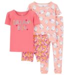 CARTERS GIRLS PAJAMAS 4PCS