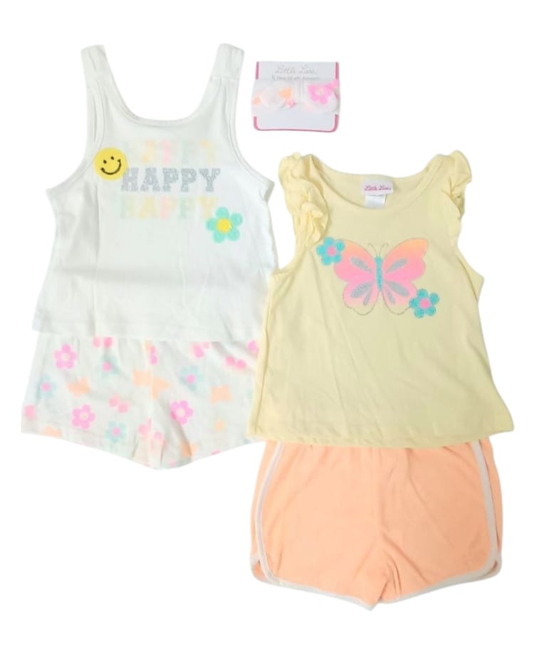 LIL LAS GIRLS 4PC SHORT SET
