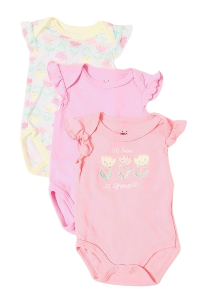 MM 3PK ONESIES - GIRLS