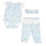 LITTLE ME 3PC SET BLUE FLOWER