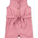 CARTERS GIRL CANVAS ROMPER