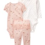 CARTERS 3 PC BODY SUIT & PANTS