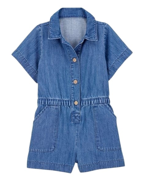OSHKOSH GIRLS DENIM ROMPER