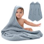 COMFY CUBS MUSLIN HOODED TOWEL