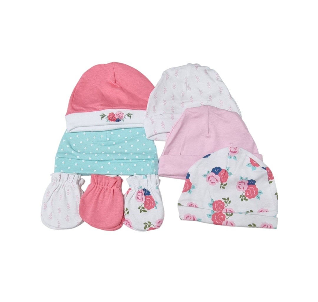 HUDSON 8PC CAP & MITTENS