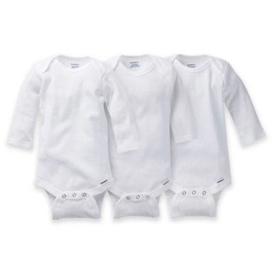GERBER L/S ONESIES 3PCK 24M