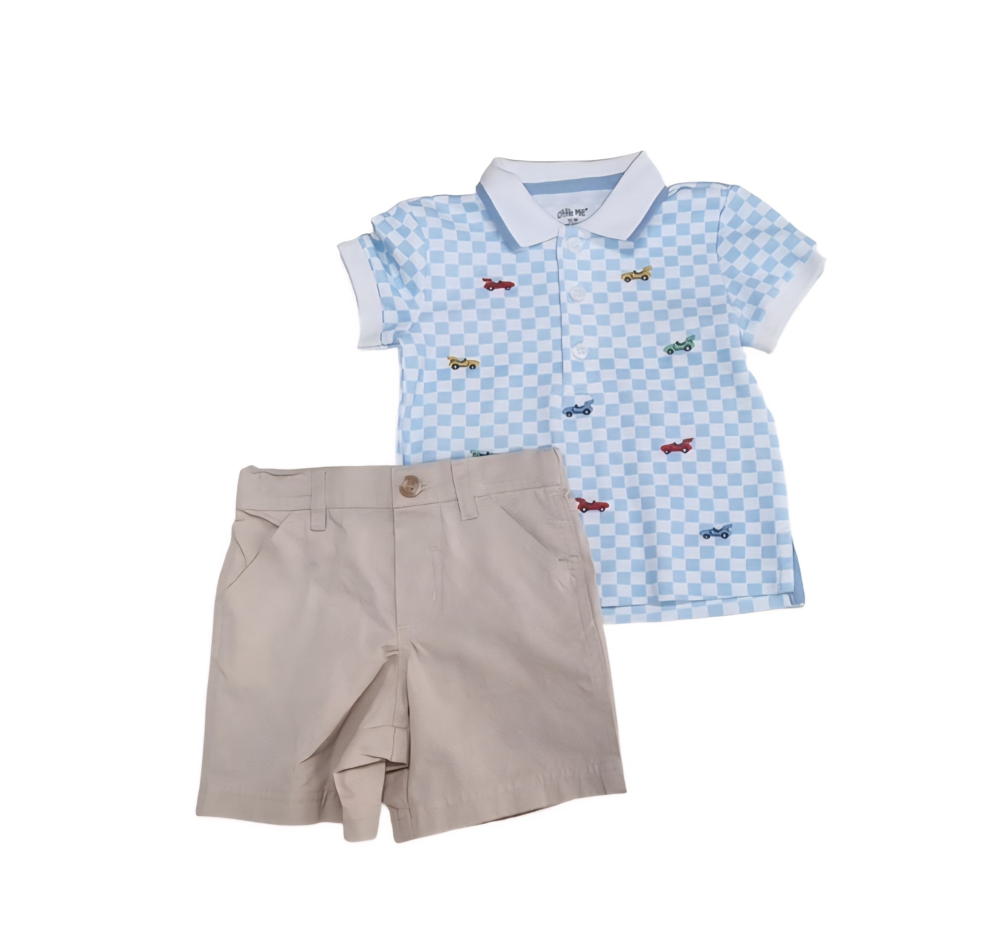 LITTLE ME BOY POLO SHORT SETS