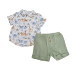 LITTLE ME BOY GAUZE SHORT SET