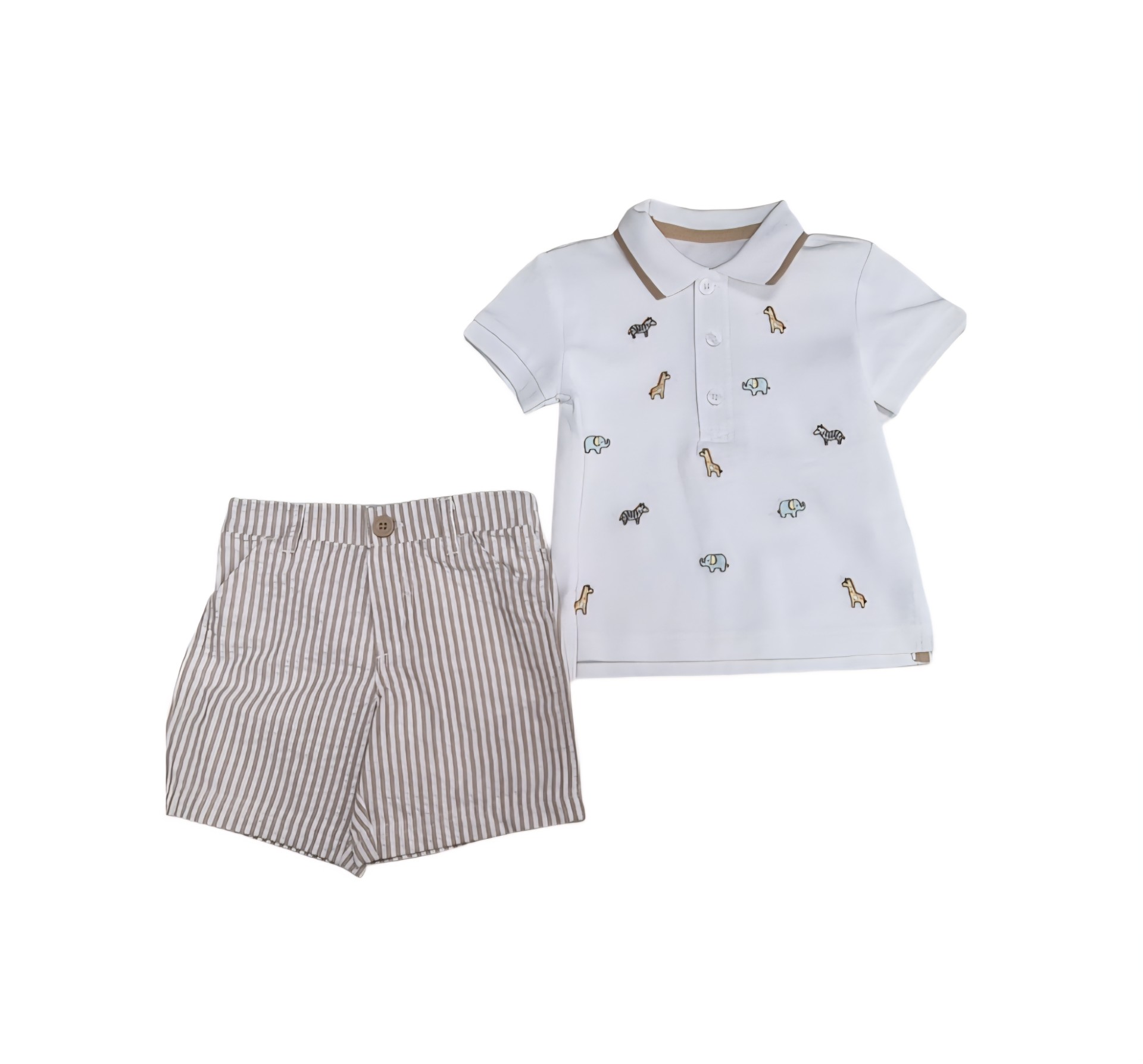 LITTLE ME BOY POLO SHORT SETS