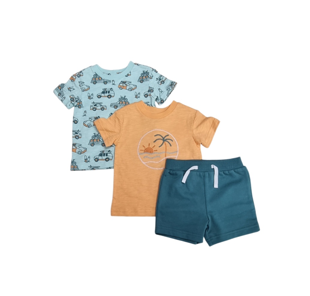LITTLE ME BOY 3PC SHORT SET