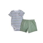 LITTLE ME BOY WOVEN SHORT SET