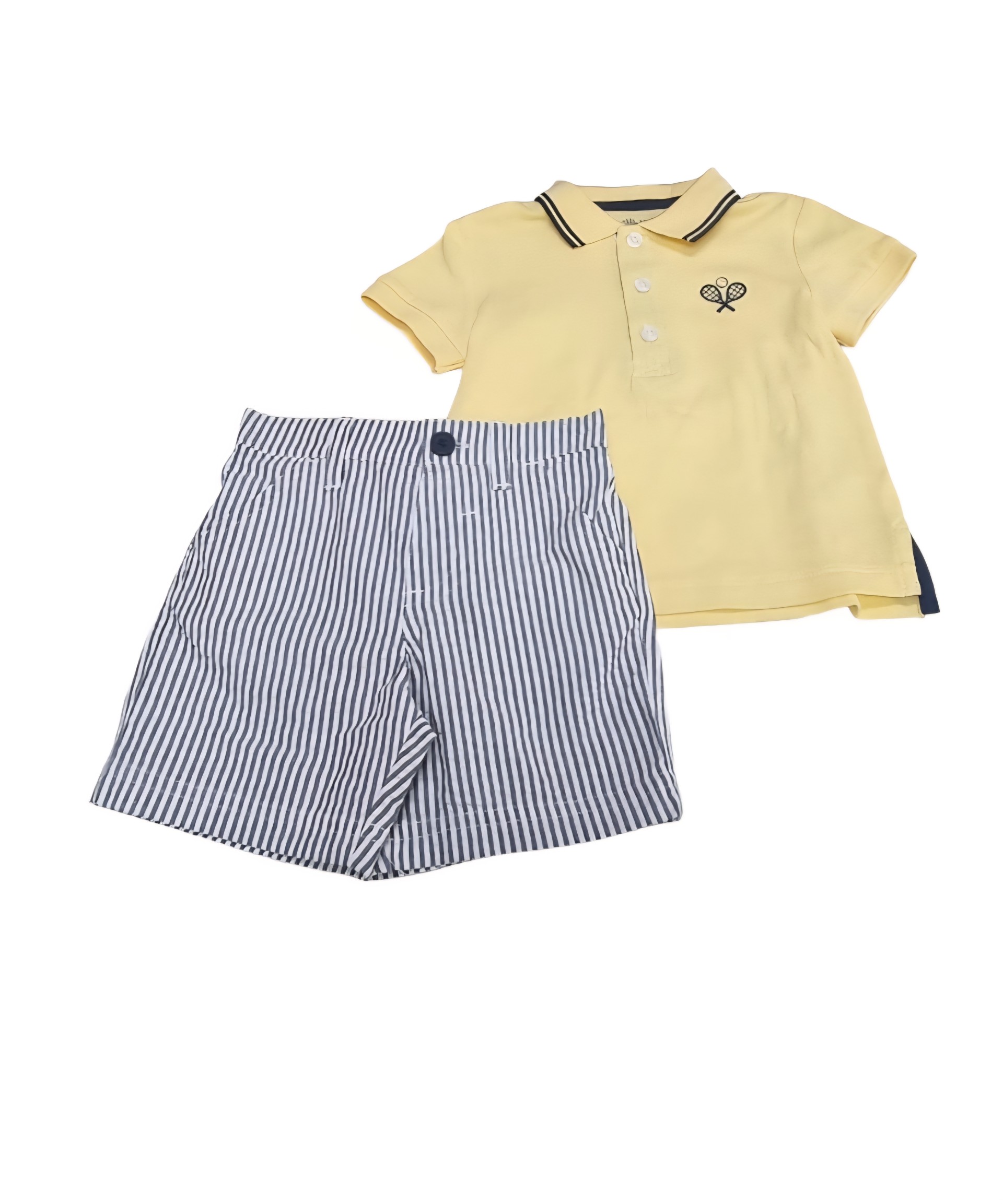 LITTLE ME BOY POLO SHORT SETS