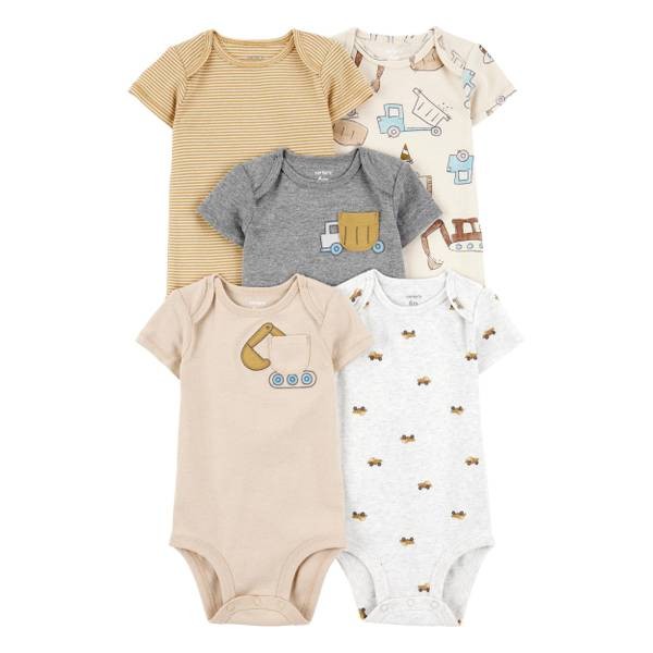 CARTERS 5PK BOY BODYSUITS