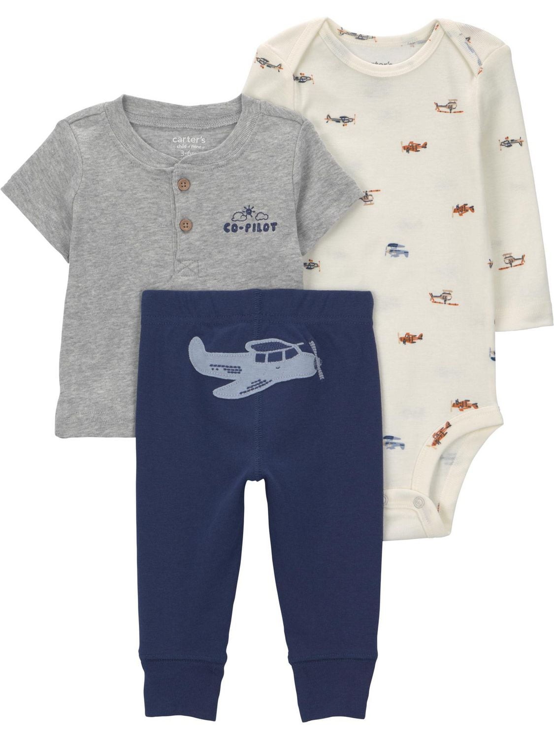 CARTERS BOYS 3PC SHORT SET
