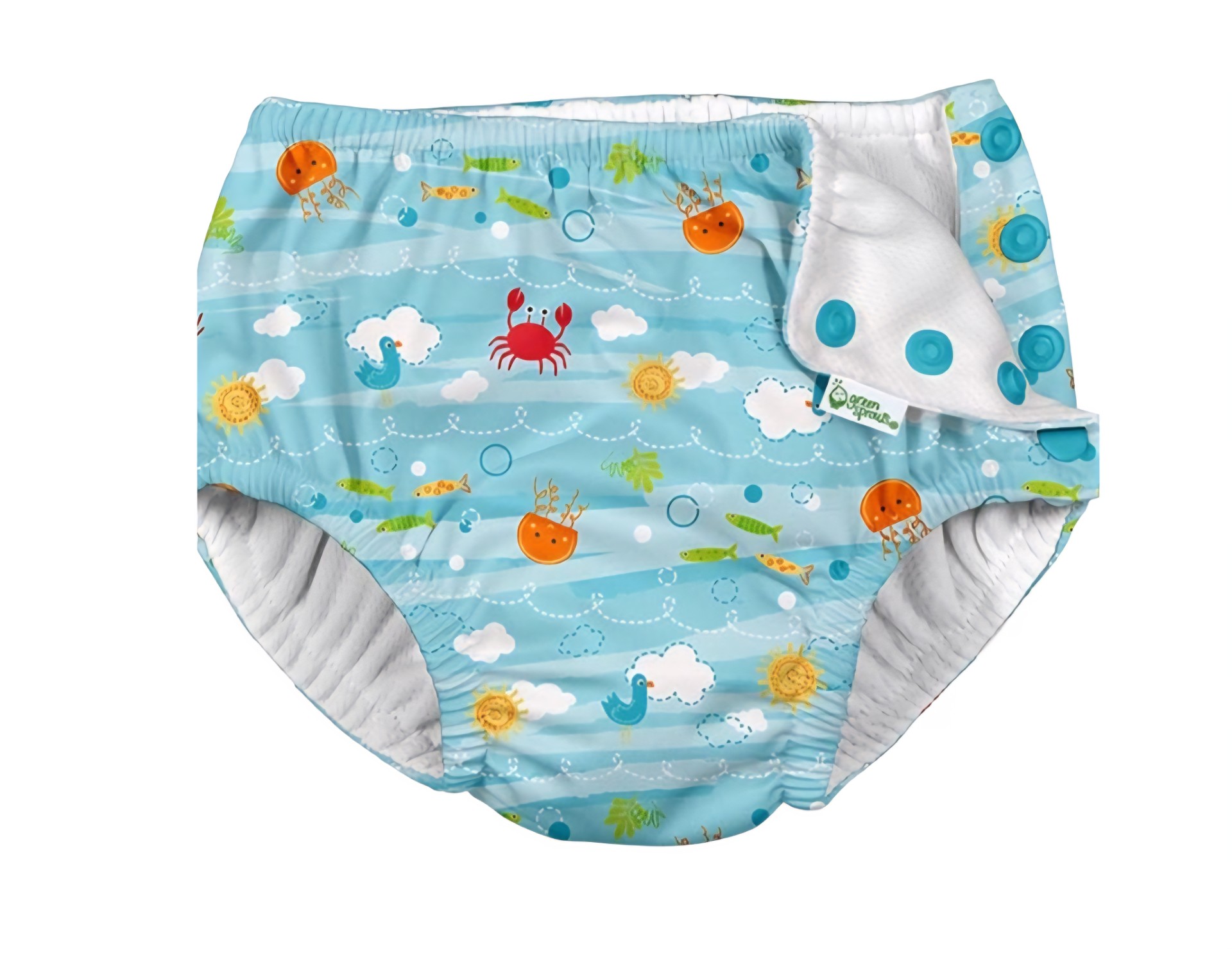 GREEN SPROUT SWIM SNAP DIAPER