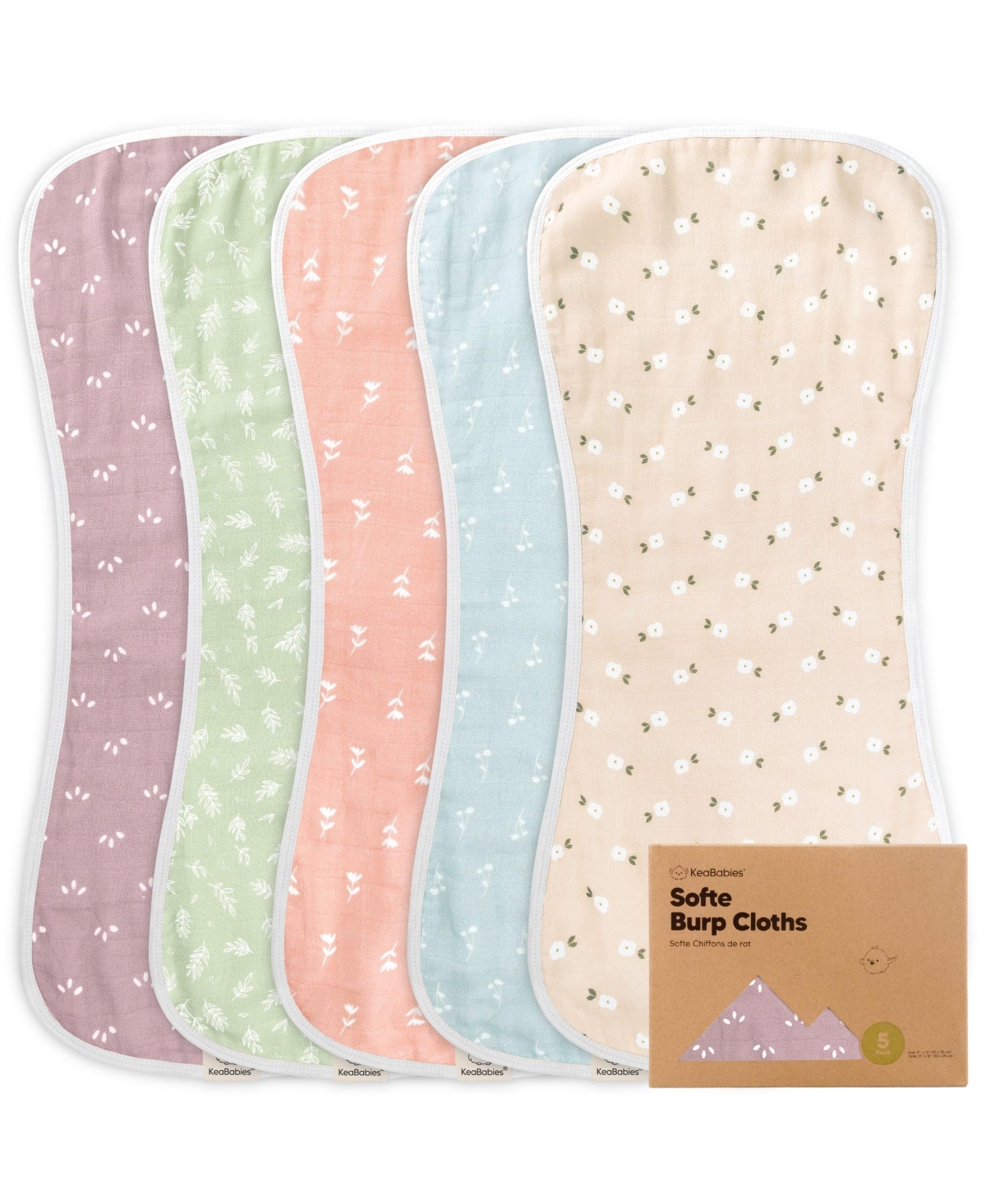 KEABABIES MUSLIN BURP CLOTHS