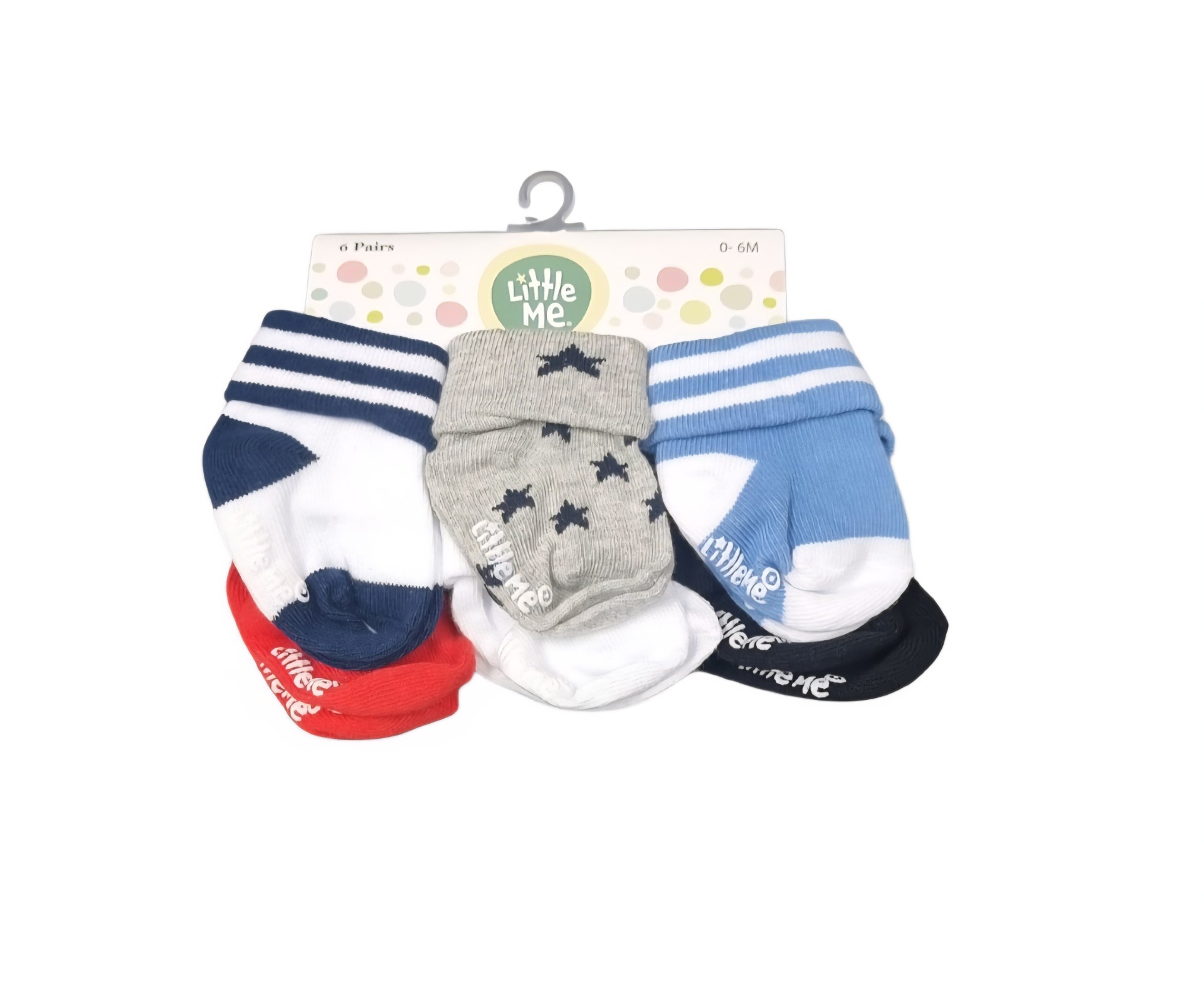 LITTLE ME BOY SOCKS 6PK