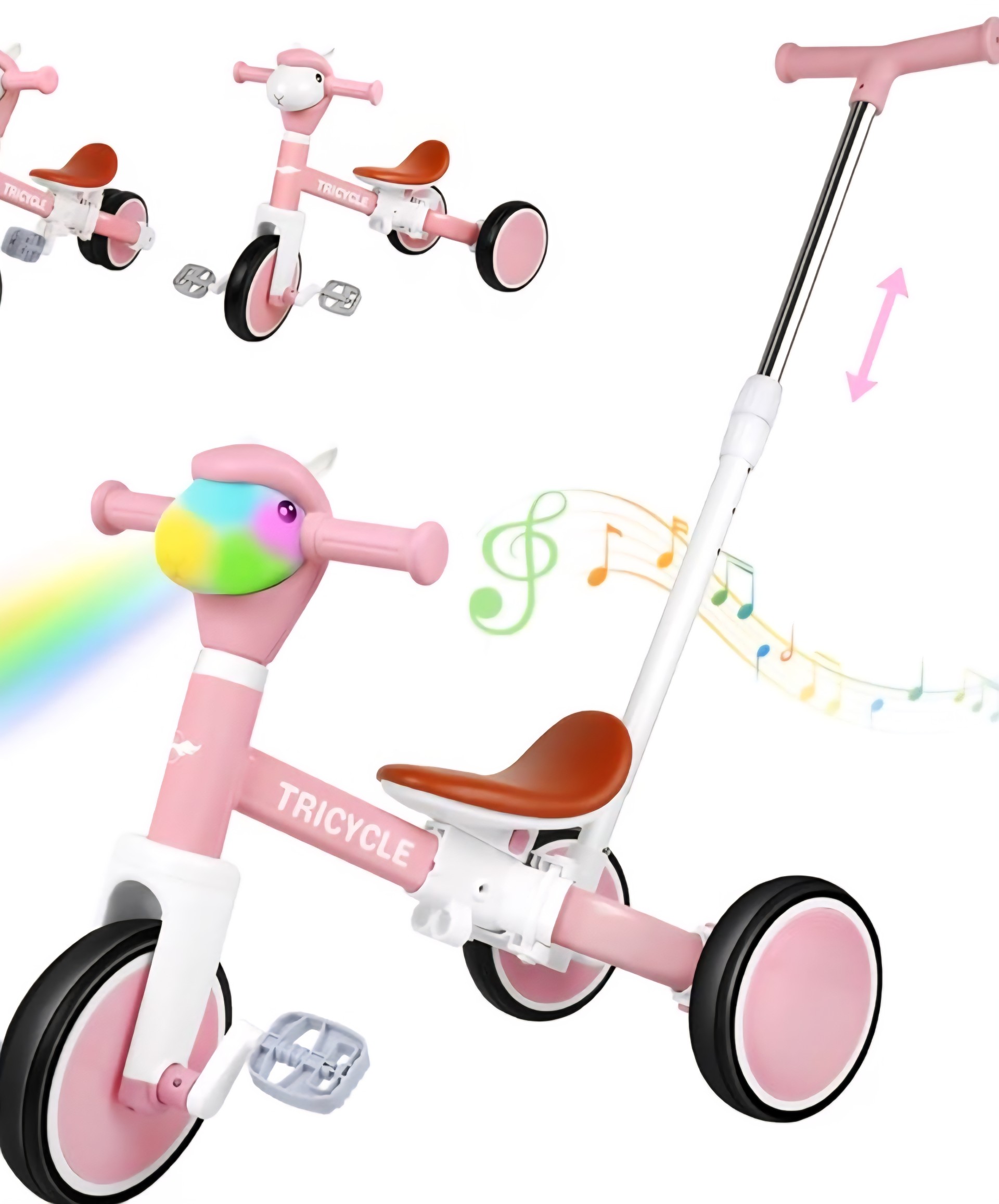 KIDS 5-1 TRICYCLE WITH LIGHTS