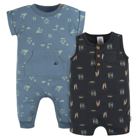 GERBER 2PK BOY ROMPERS