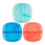 DR BROWNS 3PK DIVIDED PLATES