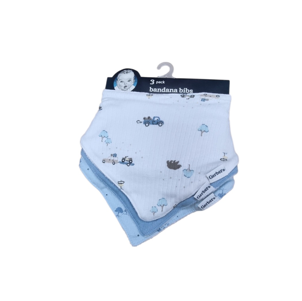 GERBER 3PCK BANDANA BIBS