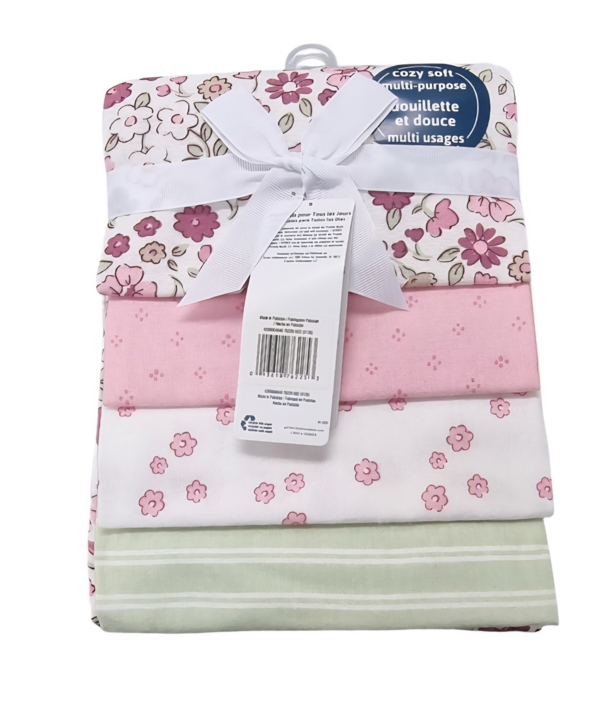 GERBER 4PK FLANNEL BLANKETS