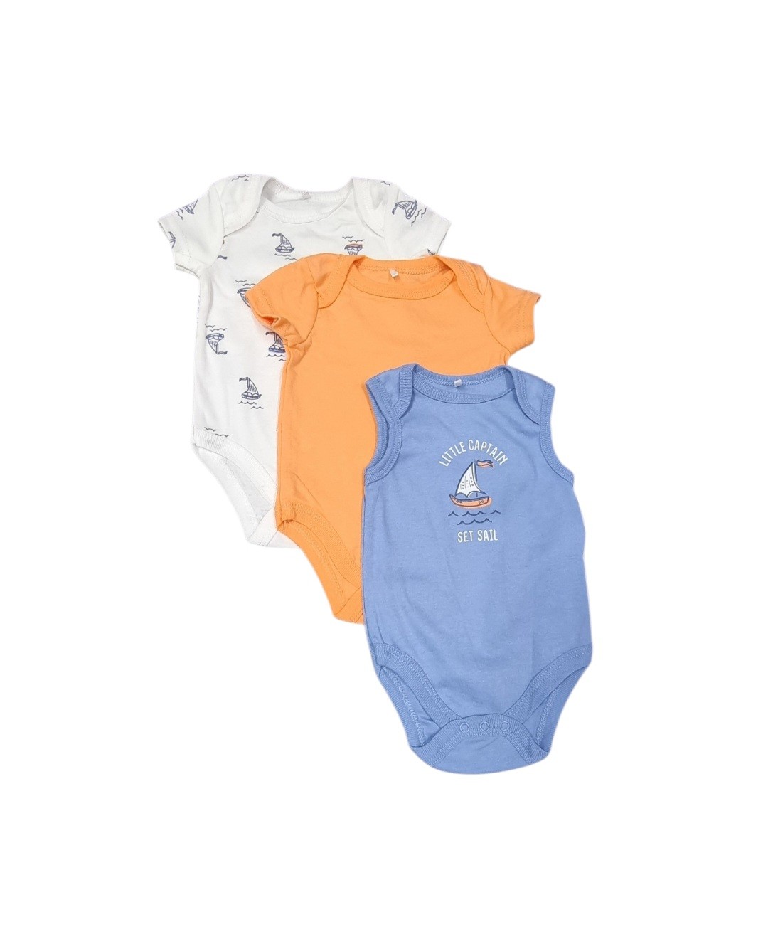 QUILTEX 3PK BOY BODYSUIT