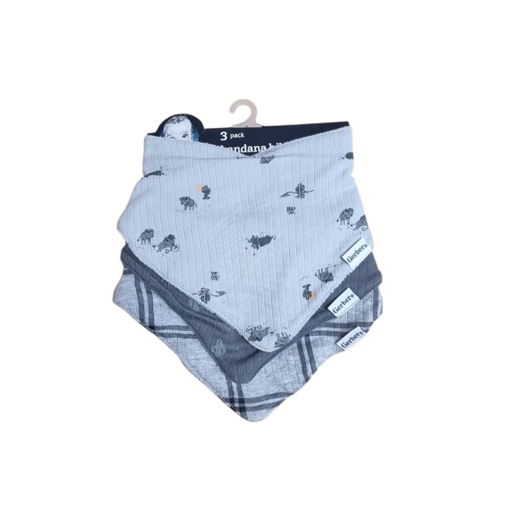 GERBER 3PCK BANDANA BIBS