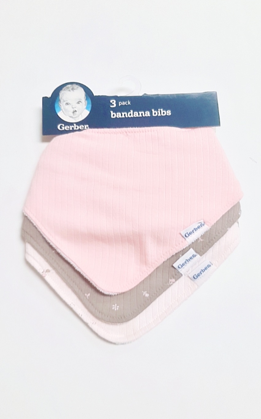 GERBER 3PCK BANDANA BIBS