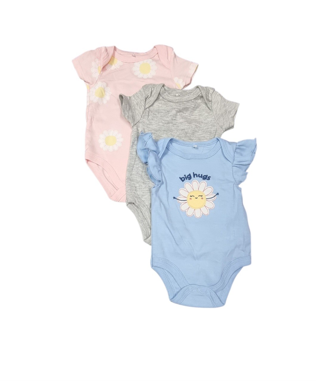 QUILTEX 3PK GIRL BODYSUIT