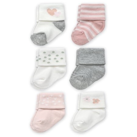 CARTERS BABY GIRL 6PK SOCKS