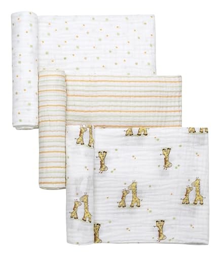 LITTLE ME 3PK SWADDLE BLANKET