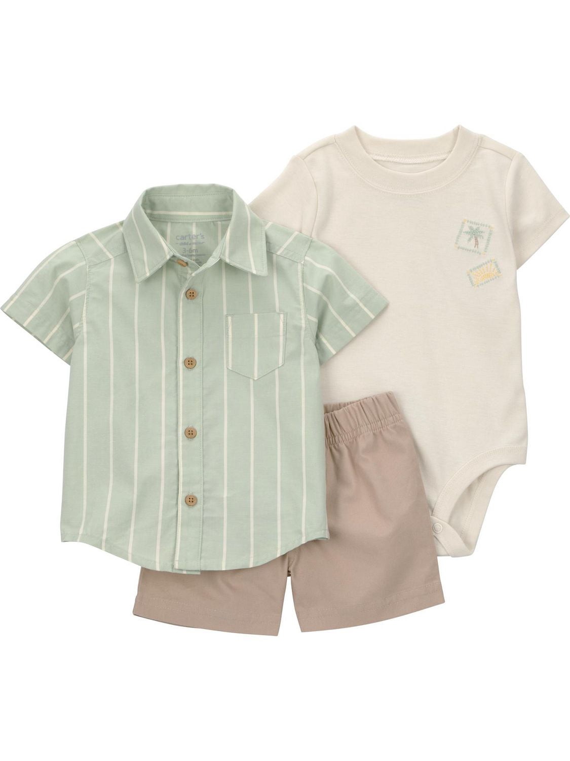 CARTERS BOYS 3PC SHORT SET
