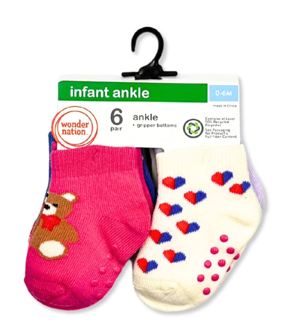 WONDER NATION 6PK SOCKS