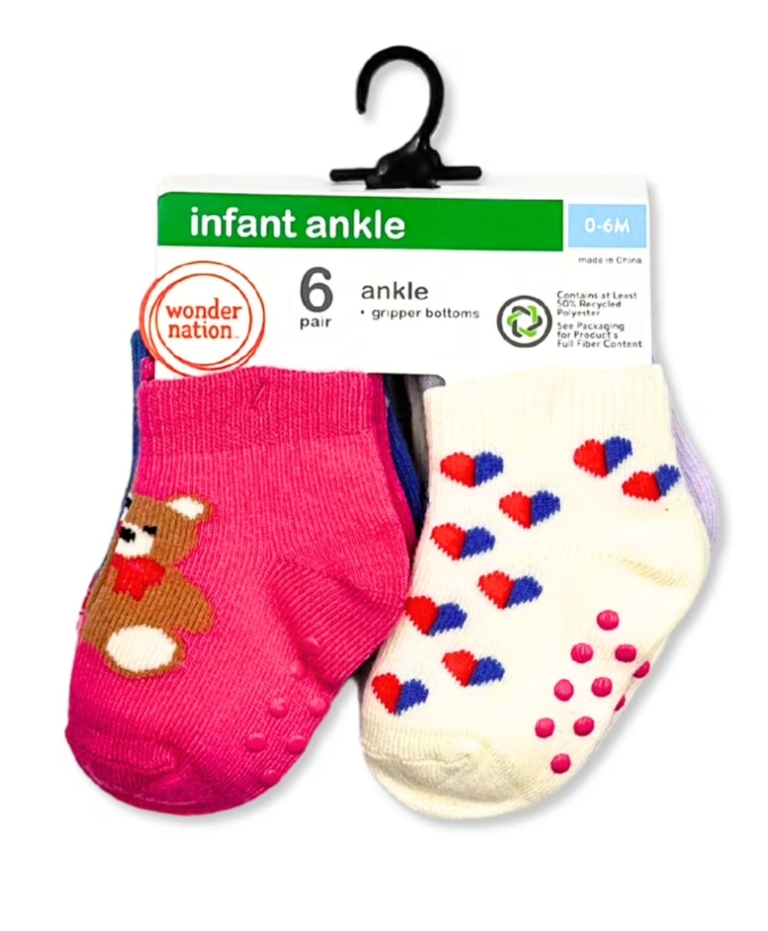 WONDER NATION 6PK SOCKS